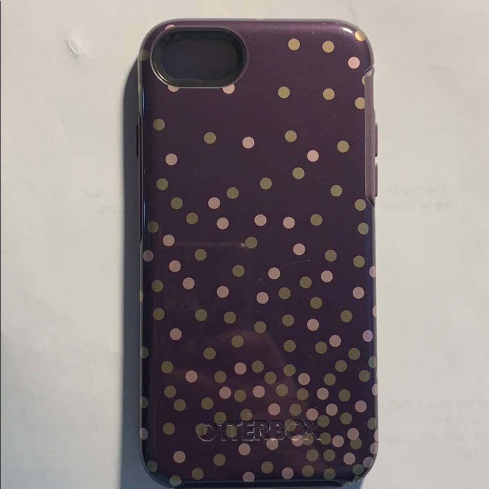 iPhone 7/8 Purple dot Otterbox case